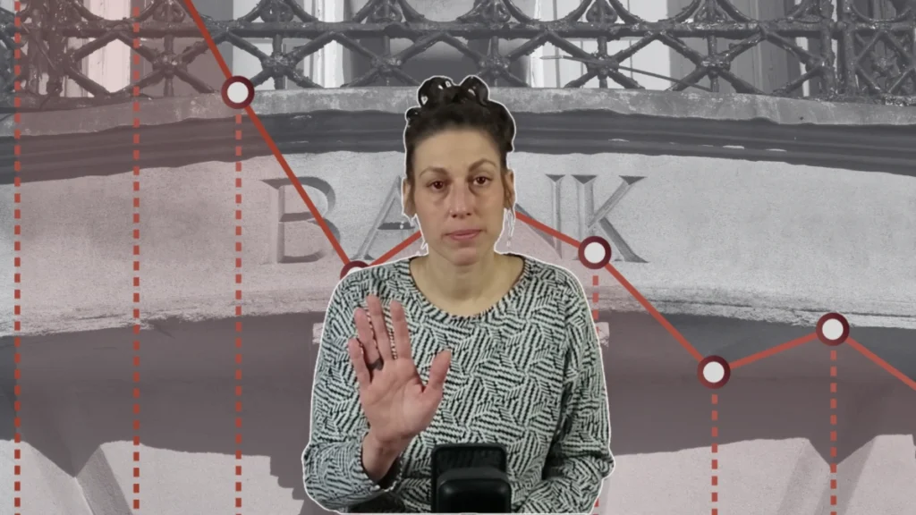 Persona con una mano che indica calma e invita a fermarsi. Rappresenta una delle basi della Buffettologia: diventa un amministratore consapevole dei tuoi capitali prima di investire. Copertina del corso Acqua Calda.